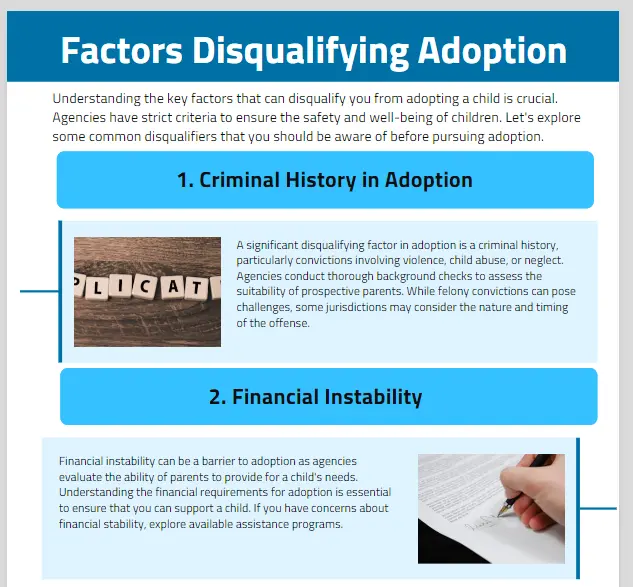 Factors Disqualifying Adoption